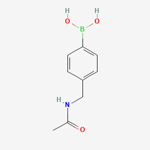 molecular formula C9H12BNO3 B1290100 (4-(Acetamidomethyl)phenyl)boronic acid CAS No. 850568-41-1