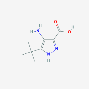 molecular formula C8H13N3O2 B12901006 4-Amino-5-(tert-butyl)-1H-pyrazole-3-carboxylic acid 