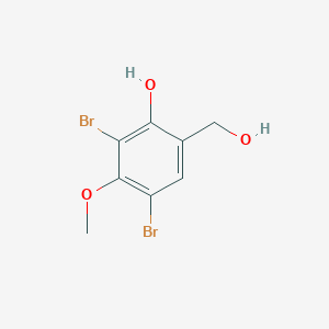 molecular formula C8H8Br2O3 B12901011 2,4-Dibromo-6-(hydroxymethyl)-3-methoxyphenol CAS No. 195392-55-3