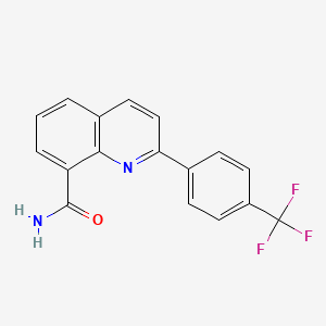 molecular formula C17H11F3N2O B12901030 2-(4-(Trifluoromethyl)phenyl)quinoline-8-carboxamide CAS No. 655222-46-1