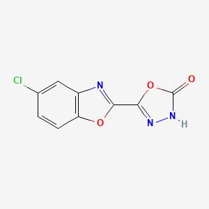 molecular formula C9H4ClN3O3 B12901041 5-(5-Chloro-1,3-benzoxazol-2-yl)-1,3,4-oxadiazol-2(3H)-one CAS No. 78620-15-2