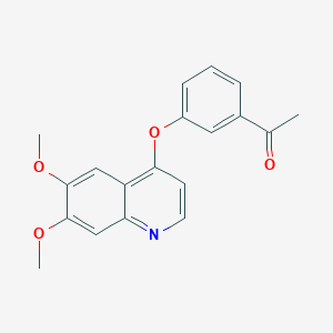 Ethanone, 1-[3-[(6,7-dimethoxy-4-quinolinyl)oxy]phenyl]-