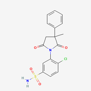 4-Chloro-3-(2,5-dioxo-3-methyl-3-phenyl-1-pyrrolidinyl)benzenesulfonamide