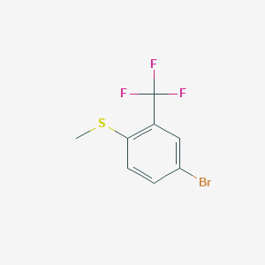 molecular formula C8H6BrF3S B1290111 4-Bromo-1-(methylthio)-2-(trifluoromethyl)-benzene CAS No. 300356-31-4