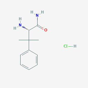 molecular formula C11H17ClN2O B12901141 (S)-2-Amino-3-methyl-3-phenylbutanamide hydrochloride 