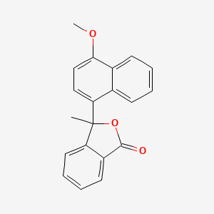 molecular formula C20H16O3 B12901147 3-(4-Methoxy-1-naphthyl)-3-methyl-2-benzofuran-1(3H)-one CAS No. 56282-17-8