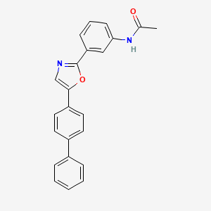 molecular formula C23H18N2O2 B12901154 N-{3-[5-([1,1'-Biphenyl]-4-yl)-1,3-oxazol-2-yl]phenyl}acetamide CAS No. 83959-79-9