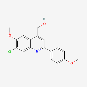 (7-Chloro-6-methoxy-2-(4-methoxyphenyl)quinolin-4-yl)methanol