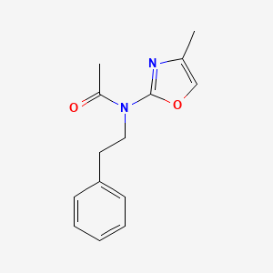 molecular formula C14H16N2O2 B12901236 Acetamide, N-(4-methyl-2-oxazolyl)-N-(2-phenylethyl)- CAS No. 57068-31-2