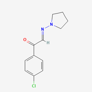 molecular formula C12H13ClN2O B12901250 4'-Chloro-2-(1-pyrrolidinylimino)acetophenone CAS No. 25555-22-0