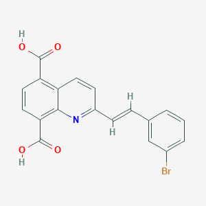 2-(3-Bromostyryl)quinoline-5,8-dicarboxylic acid