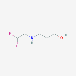 molecular formula C5H11F2NO B12901286 3-((2,2-Difluoroethyl)amino)propan-1-ol 