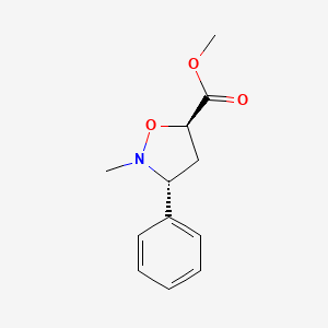 Methyl (3R,5R)-2-methyl-3-phenyl-1,2-oxazolidine-5-carboxylate