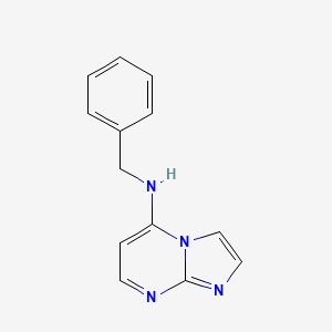 molecular formula C13H12N4 B12901314 Imidazo[1,2-a]pyrimidin-5-amine, N-(phenylmethyl)- CAS No. 57473-42-4