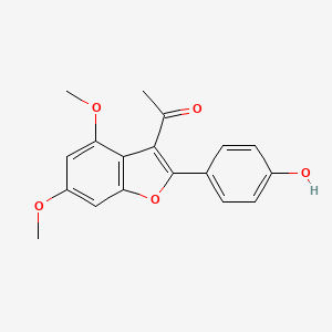 1-[2-(4-Hydroxyphenyl)-4,6-dimethoxy-1-benzofuran-3-yl]ethan-1-one