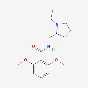 molecular formula C16H24N2O3 B12901347 N-((1-ethylpyrrolidin-2-yl)methyl)-2,6-dimethoxybenzamide CAS No. 82935-41-9