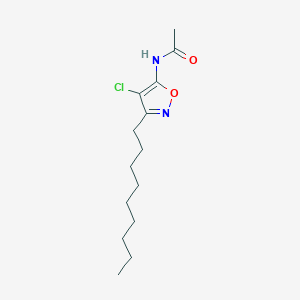 molecular formula C14H23ClN2O2 B12901361 N-(4-Chloro-3-nonyl-1,2-oxazol-5-YL)acetamide CAS No. 92088-05-6