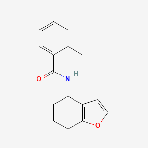 molecular formula C16H17NO2 B12901373 2-methyl-N-(4,5,6,7-tetrahydro-1-benzofuran-4-yl)benzamide CAS No. 620941-91-5