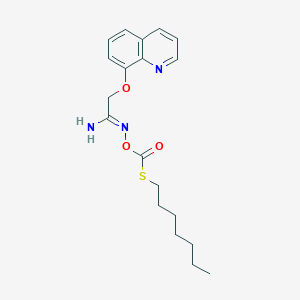 N-(((Heptylthio)carbonyl)oxy)-2-(quinolin-8-yloxy)acetimidamide