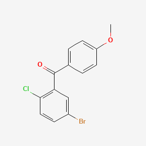 molecular formula C14H10BrClO2 B1290138 (5-Bromo-2-chlorophenyl)(4-methoxyphenyl)methanone CAS No. 333361-49-2