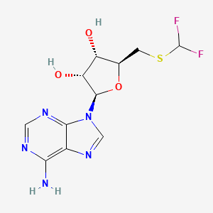 molecular formula C11H13F2N5O3S B12901381 5'-Deoxy-5'-difluoromethylthioadenosine 