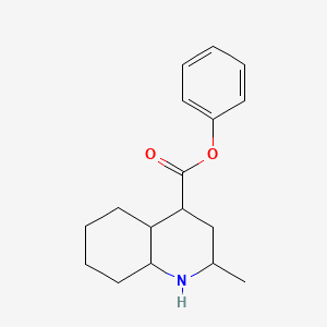 molecular formula C17H23NO2 B12901388 Phenyl 2-methyldecahydroquinoline-4-carboxylate CAS No. 63722-81-6