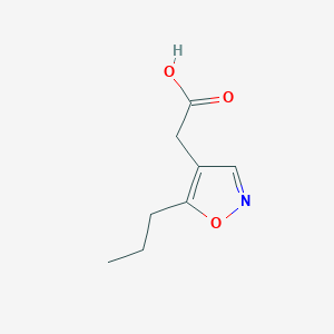 B129014 2-(5-Propylisoxazol-4-yl)acetic acid CAS No. 155602-48-5