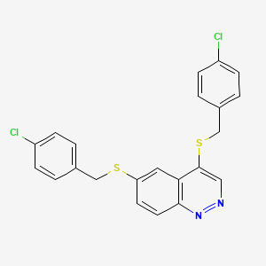 4,6-Bis((4-chlorobenzyl)thio)cinnoline