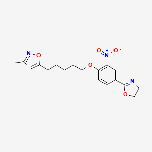 Isoxazole, 5-(5-(4-(4,5-dihydro-2-oxazolyl)-2-nitrophenoxy)pentyl)-3-methyl-