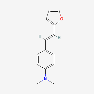 molecular formula C14H15NO B12901433 Benzenamine, 4-[2-(2-furanyl)ethenyl]-N,N-dimethyl- 