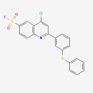 4-Chloro-2-(3-phenylsulfanylphenyl)quinoline-6-sulfonyl fluoride