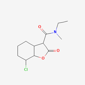 7-Chloro-N-ethyl-N-methyl-2-oxooctahydro-1-benzofuran-3-carboxamide