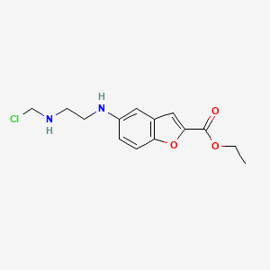 Ethyl 5-((2-((chloromethyl)amino)ethyl)amino)benzofuran-2-carboxylate