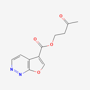 molecular formula C11H10N2O4 B12901504 3-Oxobutyl furo[2,3-c]pyridazine-5-carboxylate 