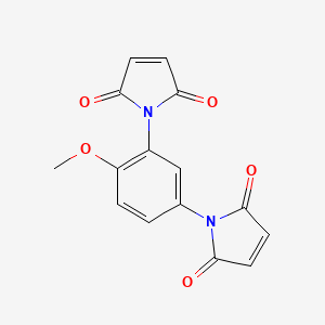 molecular formula C15H10N2O5 B12901516 1-[3-(2,5-Dioxopyrrol-1-yl)-4-methoxyphenyl]pyrrole-2,5-dione CAS No. 6327-81-7