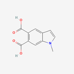 molecular formula C11H9NO4 B12901522 1H-Indole-5,6-dicarboxylic acid, 1-methyl- CAS No. 88330-43-2