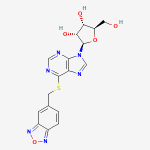 6-{[(2,1,3-Benzoxadiazol-5-yl)methyl]sulfanyl}-9-beta-D-ribofuranosyl-9H-purine