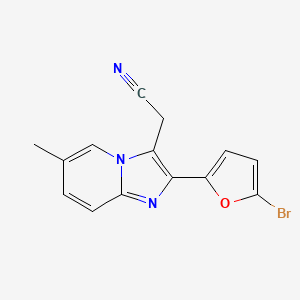 [2-(5-Bromofuran-2-yl)-6-methylimidazo[1,2-a]pyridin-3-yl]acetonitrile