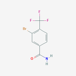 molecular formula C8H5BrF3NO B1290154 3-Bromo-4-(trifluoromethyl)benzamide CAS No. 581813-18-5