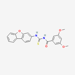 N-(dibenzo[b,d]furan-3-ylcarbamothioyl)-3,5-dimethoxybenzamide