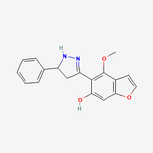 4-Methoxy-5-(5-phenylpyrazolidin-3-ylidene)-1-benzofuran-6(5H)-one