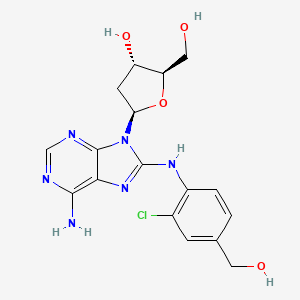 Adenosine, 8-((2-chloro-4-(hydroxymethyl)phenyl)amino)-2'-deoxy-