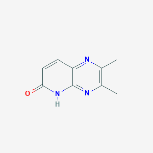 molecular formula C9H9N3O B12901562 Pyrido[2,3-b]pyrazin-6(4H)-one, 2,3-dimethyl-(9CI) CAS No. 52996-62-0