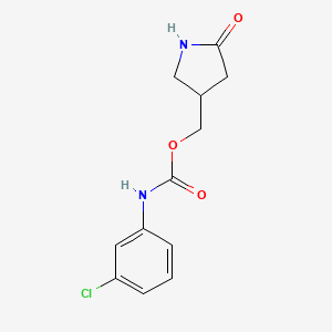 (5-Oxopyrrolidin-3-yl)methyl (3-chlorophenyl)carbamate