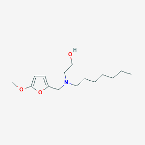 molecular formula C15H27NO3 B12901591 2-(Heptyl((5-methoxyfuran-2-yl)methyl)amino)ethanol CAS No. 61212-13-3