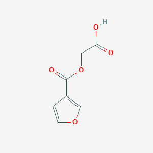 molecular formula C7H6O5 B12901593 2-((Furan-3-carbonyl)oxy)acetic acid 