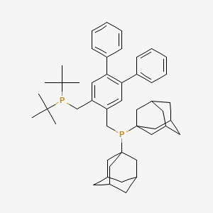 molecular formula C48H64P2 B12901595 bis(1-adamantyl)-[[2-(ditert-butylphosphanylmethyl)-4,5-diphenylphenyl]methyl]phosphane 