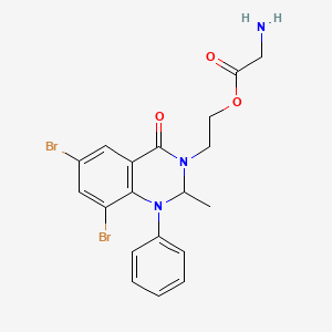 2-(6,8-Dibromo-2-methyl-4-oxo-1-phenyl-1,2-dihydroquinazolin-3(4H)-yl)ethyl 2-aminoacetate