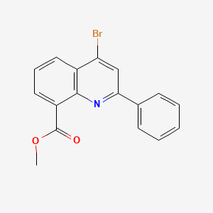 molecular formula C17H12BrNO2 B12901623 Methyl 4-bromo-2-phenylquinoline-8-carboxylate CAS No. 651311-52-3