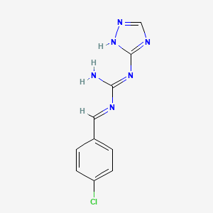 molecular formula C10H9ClN6 B12901626 1-(4-Chlorobenzylidene)-3-(1H-1,2,4-triazol-5-yl)guanidine 